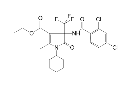 1H-Pyrrole-3-carboxylic acid, 1-cyclohexyl-4-[(2,4-dichlorobenzoyl)amino]-4,5-dihydro-2-methyl-5-oxo-4-(trifluoromethyl)-, ethyl ester