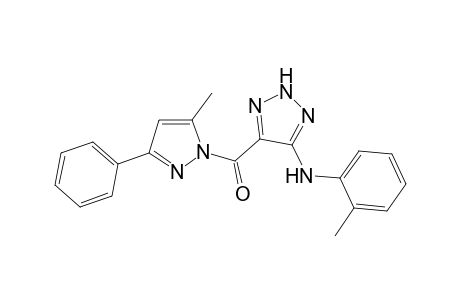 (5-Methyl-3-phenyl-1H-pyrazol-1-yl)-[5-(o-tolyl-amino)-2H-1,2,3-triazol-4-yl]methanone