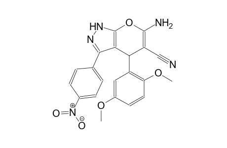 pyrano[2,3-c]pyrazole-5-carbonitrile, 6-amino-4-(2,5-dimethoxyphenyl)-1,4-dihydro-3-(4-nitrophenyl)-