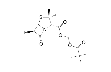 4-THIA-1-AZABICYCLO-[3.2.0]-HEPTANE-2-CARBOXYLIC-ACID,6-FLUORO-3,3-DIMETHYL-7-OXO-(2,2-DIMETHYL-1-OXOPROPOXY)-METHYLESTER-[2S-(2-ALPHA,5-ALPHA,6-BETA)]