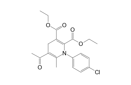 Diethyl 5-acetyl-1,4-dihydro-6-methyl-1-(p-chlorophenyl)pyridine-2,3-dicarboxylate