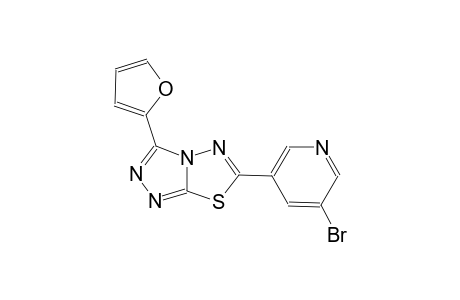 [1,2,4]triazolo[3,4-b][1,3,4]thiadiazole, 6-(5-bromo-3-pyridinyl)-3-(2-furanyl)-