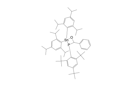 4-PHENYL-2,2-BIS-(2,4,6-TRIISOPROPYLPHENYL)-3-(2,4,6-TRI-TERT.-BUTYLPHENYL)-2-STANNA-3-PHOSPHAOXETANE