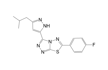 [1,2,4]triazolo[3,4-b][1,3,4]thiadiazole, 6-(4-fluorophenyl)-3-[3-(2-methylpropyl)-1H-pyrazol-5-yl]-