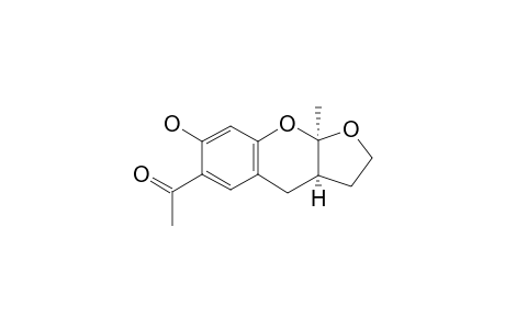 1-[(3aR,9aR)-7-hydroxy-9a-methyl-2,3,3a,4-tetrahydrofuro[2,3-b]chromen-6-yl]ethanone
