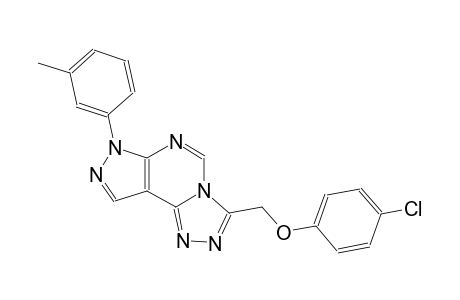 3-[(4-chlorophenoxy)methyl]-7-(3-methylphenyl)-7H-pyrazolo[4,3-e][1,2,4]triazolo[4,3-c]pyrimidine
