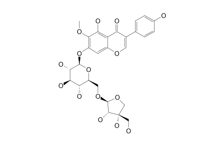TECTORIGENIN-7-O-[BETA-D-APIOFURANOSYL-(1->6)-BETA-D-GLUCOPYRANOSIDE]