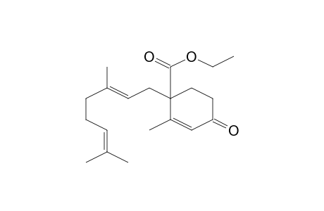 1-[(2E)-3,7-dimethylocta-2,6-dienyl]-2-methyl-4-oxo-1-cyclohex-2-enecarboxylic acid ethyl ester