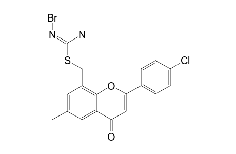 8-(CARBOXAMIDINYLTHIO)-METHYL-2-(4'-CHLOROPHENYL)-6-METHYL-4H-1-BENZOPYRAN-4-ONE-HYDROBROMIDE