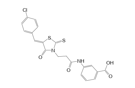 benzoic acid, 3-[[3-[(5Z)-5-[(4-chlorophenyl)methylene]-4-oxo-2-thioxothiazolidinyl]-1-oxopropyl]amino]-