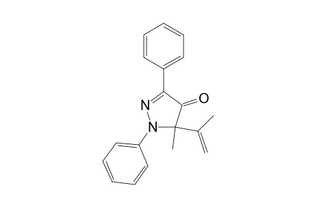 4H-Pyrazol-4-one, 1,5-dihydro-5-methyl-5-(1-methylethenyl)-1,3-diphenyl-