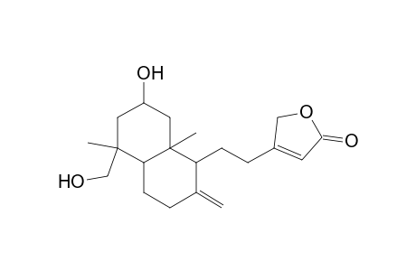 2(5H)-Furanone, 4-[2-[decahydro-7-hydroxy-5-(hydroxymethyl)-5,8a-dimethyl-2-methylene-1-naphthalenyl]ethyl]-, [1R-(1.alpha.,4a.beta.,5.beta.,7.beta.,8a.alpha.)]-