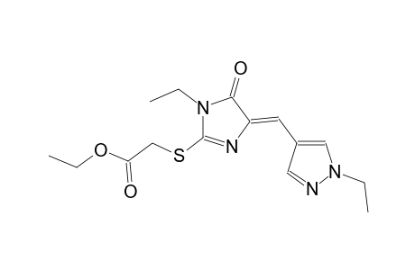 ethyl ({(4Z)-1-ethyl-4-[(1-ethyl-1H-pyrazol-4-yl)methylene]-5-oxo-4,5-dihydro-1H-imidazol-2-yl}sulfanyl)acetate