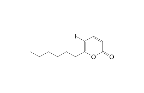 6-Hexyl-5-iodanyl-pyran-2-one