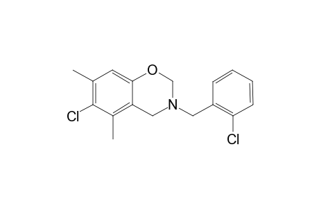 6-Chloranyl-3-[(2-chlorophenyl)methyl]-5,7-dimethyl-2,4-dihydro-1,3-benzoxazine