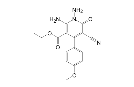 Ethyl 1,2-diamino-5-cyano-4-(4-methoxyphenyl)-6-oxo-1,6-dihydropyridine-3-carboxylate