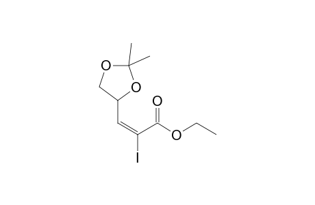 (E)-3-(2,2-dimethyl-1,3-dioxolan-4-yl)-2-iodo-2-propenoic acid ethyl ester