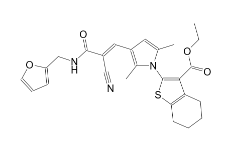 ethyl 2-(3-{(1E)-2-cyano-3-[(2-furylmethyl)amino]-3-oxo-1-propenyl}-2,5-dimethyl-1H-pyrrol-1-yl)-4,5,6,7-tetrahydro-1-benzothiophene-3-carboxylate