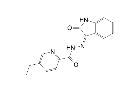 5-ethyl-N'-[(3Z)-2-oxo-1,2-dihydro-3H-indol-3-ylidene]-2-pyridinecarbohydrazide