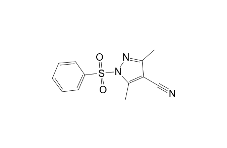 3,5-Dimethyl-1-(phenylsulfonyl)pyrazole-4-carbonitrile