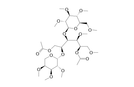 D-Galactitol, O-2,3,4,6-tetra-O-methyl-.beta.-D-glucopyranosyl-(1.fwdarw.3)-O-[2,3, 4-tri-O-methyl-.beta.-L-arabinopyranosyl-(1.fwdarw.2)]-4,6-di-O-methyl-, diacetate