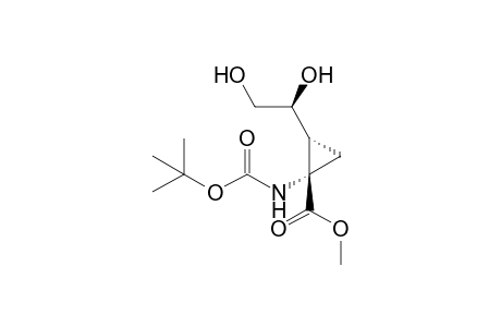 Methyl (1S,2R,1'S)-(-)-1-N-tert-butyloxycarbonylamino-2-(1',2'-dihydroxyethyl)cyclopropanecarboxylate