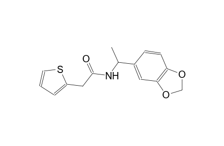 N-[1-(1,3-benzodioxol-5-yl)ethyl]-2-(2-thienyl)acetamide