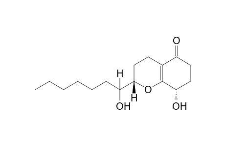 8-Hydroxy-2-(1'-hydroxyheptyl)-2,3,4,6,7,8-hexahydrobenzopyran-5(5H)-one