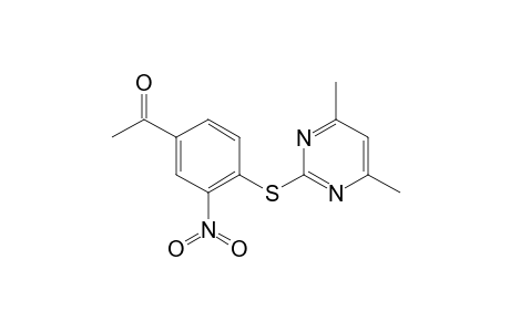 1-Ethanone, 1-[4-[(4,6-dimethyl-2-pyrimidinyl)thio]-3-nitrophenyl]-