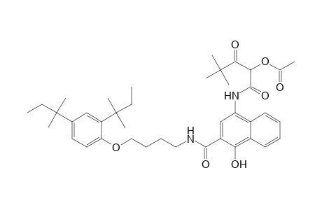 2-Naphthalenecarboxamide, 4-[[2-(acetyloxy)-4,4-dimethyl-1,3-dioxopentyl]amino]-N-[4-[2,4-bis(1,1-dimethylpropyl)phenoxy]butyl]-1-hydroxy-