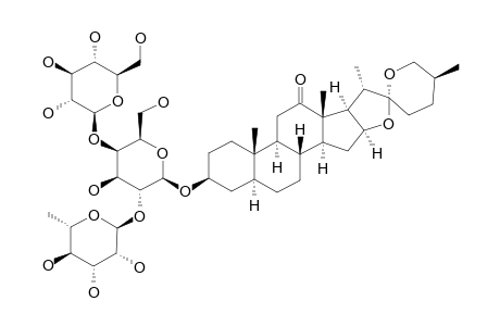 NEOHECOGENIN_3-O-BETA-D-GLUCOPYRANOSYL-(1->4)-[ALPHA-L-RHAMNOPYRANOSYL-(1->2)]-BETA-D-GALACTOPYRANOSIDE