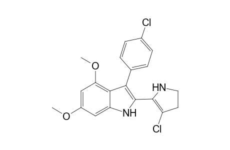 3-Chloro-2-[3'-(4-chlorophenyl)-4',6'-dimethoxyindol-2'-yl)-1-pyrroline