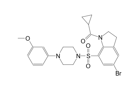 1H-indole, 5-bromo-1-(cyclopropylcarbonyl)-2,3-dihydro-7-[[4-(3-methoxyphenyl)-1-piperazinyl]sulfonyl]-