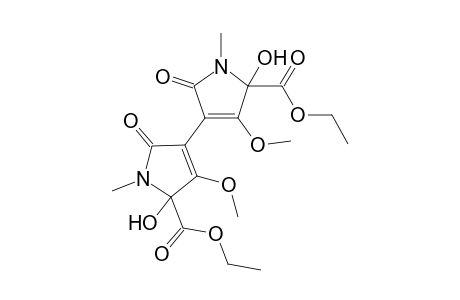 d,l-6-Diethyl 2,2',5,5'-Tetrahydro-5,5'-dihydroxy-4,4'-dimethoxy-1,1'-dimethyl-2,2'-dioxo-1H,1'H-3,3'-bipyrrole-5,5'-dicarboxylate