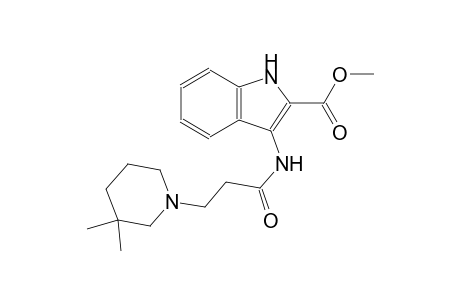 methyl 3-{[3-(3,3-dimethyl-1-piperidinyl)propanoyl]amino}-1H-indole-2-carboxylate