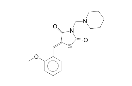 (5E)-5-(2-Methoxybenzylidene)-3-(1-piperidinylmethyl)-1,3-thiazolidine-2,4-dione