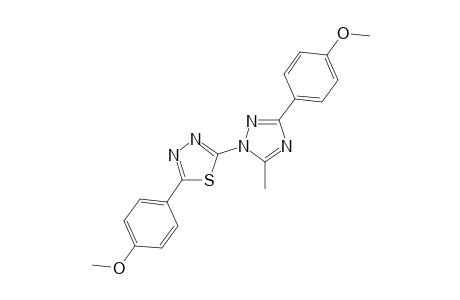 2-(5-Methyl-3-(4-methoxyphenyl)-1H-[1,2,4]triazol-1-yl)-5-(4-methoxyphenyl)-1,3,4-thiadiazoles