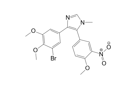 1-Methyl-4-(3'-bromo-4',5'-dimethoxyphenyl)-5-(4''-methoxy-3''-nitrophenyl)-imidazole