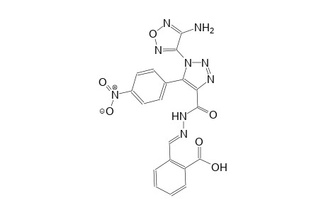 2-[(E)-({[1-(4-amino-1,2,5-oxadiazol-3-yl)-5-(4-nitrophenyl)-1H-1,2,3-triazol-4-yl]carbonyl}hydrazono)methyl]benzoic acid