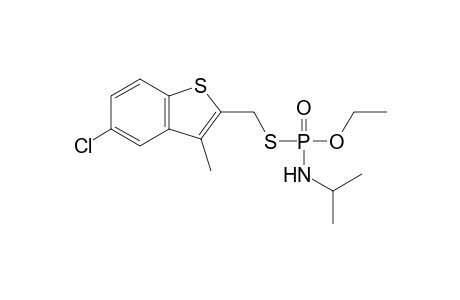 isopropylphosphoramidothioic acid, S-[(5-chloro-3-methylbenzo[b]thien-2-yl)methyl], O-ethyl ester