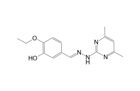 4-ethoxy-3-hydroxybenzaldehyde (4,6-dimethyl-2-pyrimidinyl)hydrazone