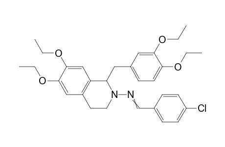 2-(4-Chlorobenzylidenamino)-6,7-diethoxy-1-(3,4-diethoxybenzyl)-1,2,3,4-tetrahydroisoquinoline