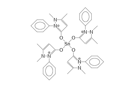 Tetrakis(1,5-dimethyl-2-phenyl-pyrazolinium-3-oxy) tin