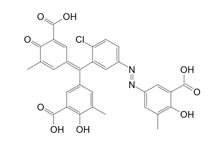 Benzoic acid, 5-[[5-[(3-carboxy-4-hydroxy-5-methylphenyl)azo]-2-chlorophenyl](3-carboxy-5-methyl-4-oxo-2,5-cyclohexadien-1-ylidene)methyl]-2-hydroxy-3-methyl-