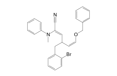 (2Z,5Z)-6-Benzyloxy-4-(2-bromobenzyl)-2-(N-methylanilino)hexa-2,5-dienenitrile