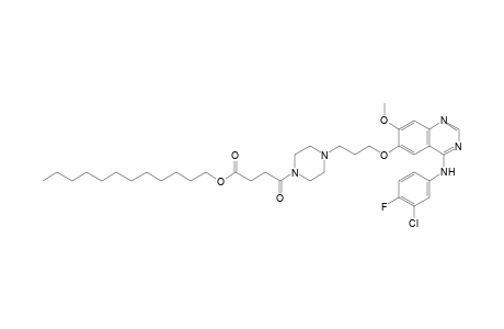 dodecyl 4-(4-(3-(4-(3-chloro-4-fluorophenylamino)-7-methoxyquinazolin-6-yloxy)propyl)piperazin-1-yl)-4-oxobutanoate