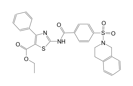5-thiazolecarboxylic acid, 2-[[4-[(3,4-dihydro-2(1H)-isoquinolinyl)sulfonyl]benzoyl]amino]-4-phenyl-, ethyl ester
