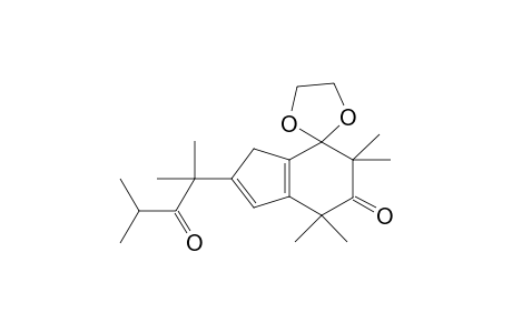3',7'-Dihydro-5',5',7'7'-tetramethyl-2-(1",1",3"-trimethyl-2-oxobutyl)spiro[1,3-dioxolane-2,4'-[4H]inden]-6'(5'H)-one