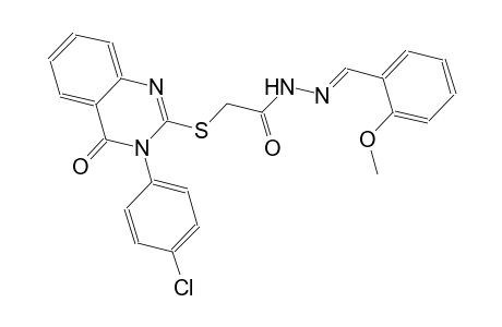 2-{[3-(4-chlorophenyl)-4-oxo-3,4-dihydro-2-quinazolinyl]sulfanyl}-N'-[(E)-(2-methoxyphenyl)methylidene]acetohydrazide