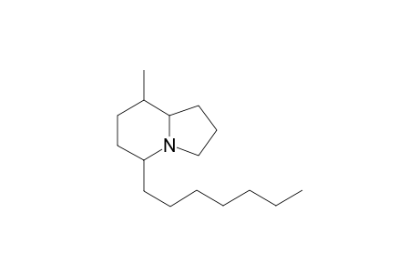 5-Heptyl-8-methylindolizidine